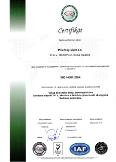 Certifikát ISO 14001 CZ (244,12 kB)